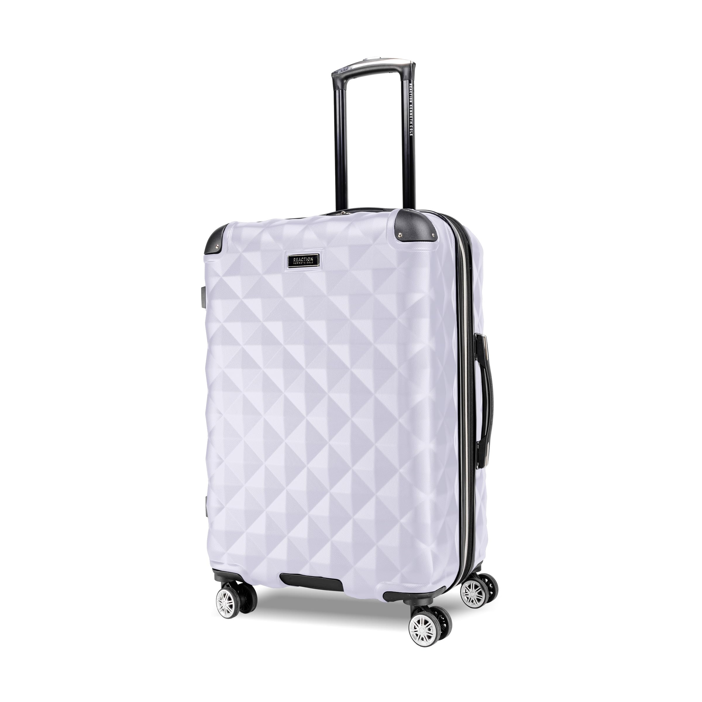 Kenneth Cole REACTION Diamond Tower Collection Lightweight Hardside Expandable 8-Wheel Spinner Travel Luggage, Lavender, 24-Inch Checked