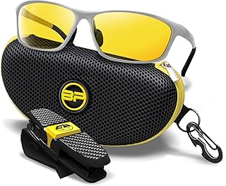 BLUPOND Night Driving Glasses For Men/Women - HD Yellow Vision for Maximum Clarity - Rally