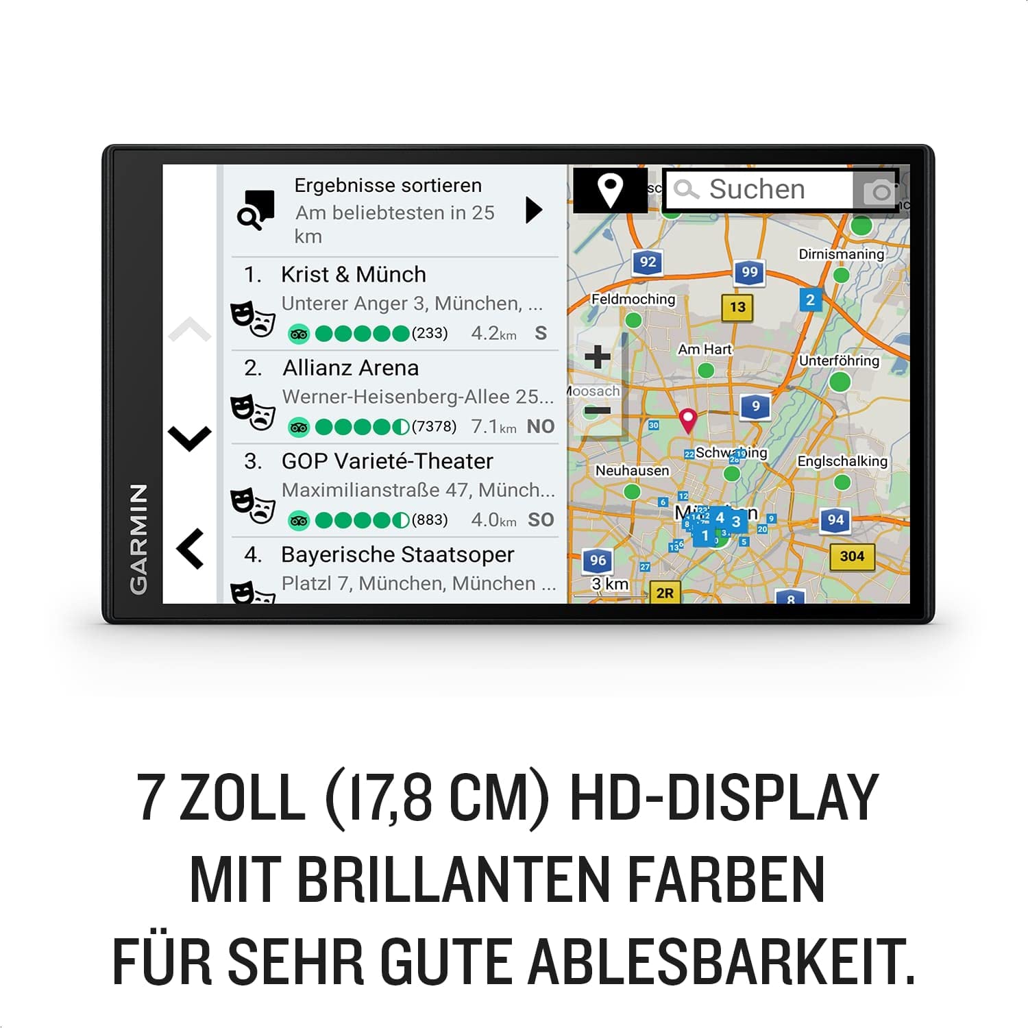 Garmin DriveSmart 76 MT-D Navigationsgerät 7 Zoll HD-Display 3D-Europakarten Umweltzonen Digital Traffic Sprachassistenz