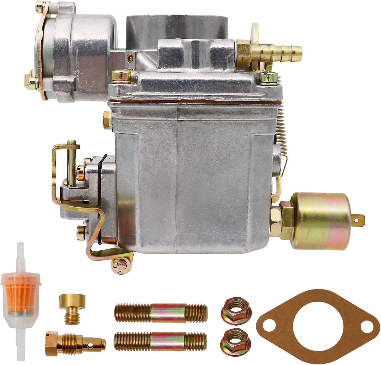 34 Pict 3 Carburetor for VW Beetles Super Beetles 1971-1979 Dual Port 1600cc VW Carb for volkswagen bug beetle carburetor Squareback Transporter automatic Choke, 113129031K, 98-1289-B
