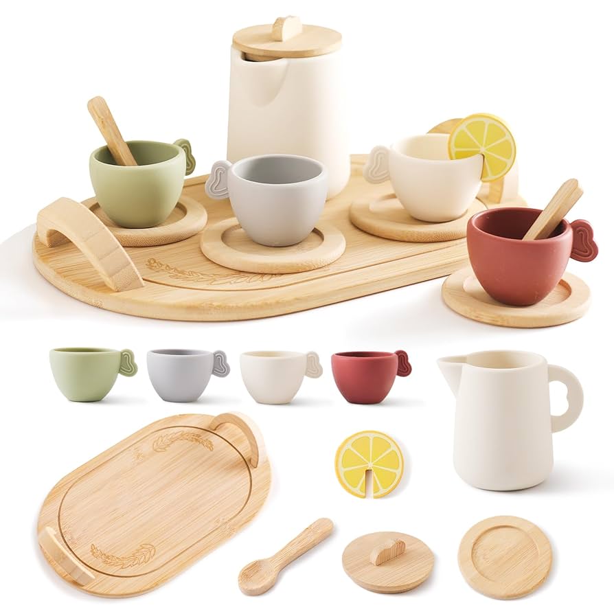 Tea Set For Girls 6-8 DeAO 46 Pcs Kids Tea Party Set For