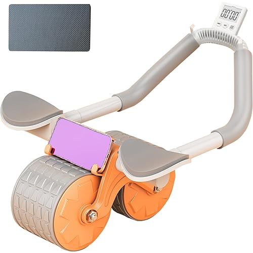 2023 New Automatic Rebound Ab Abdominal Exercise Roller Elbow Support, Abs Roller Wheel Core Exercise Equipment, Automatic Rebound Abdominal Wheel