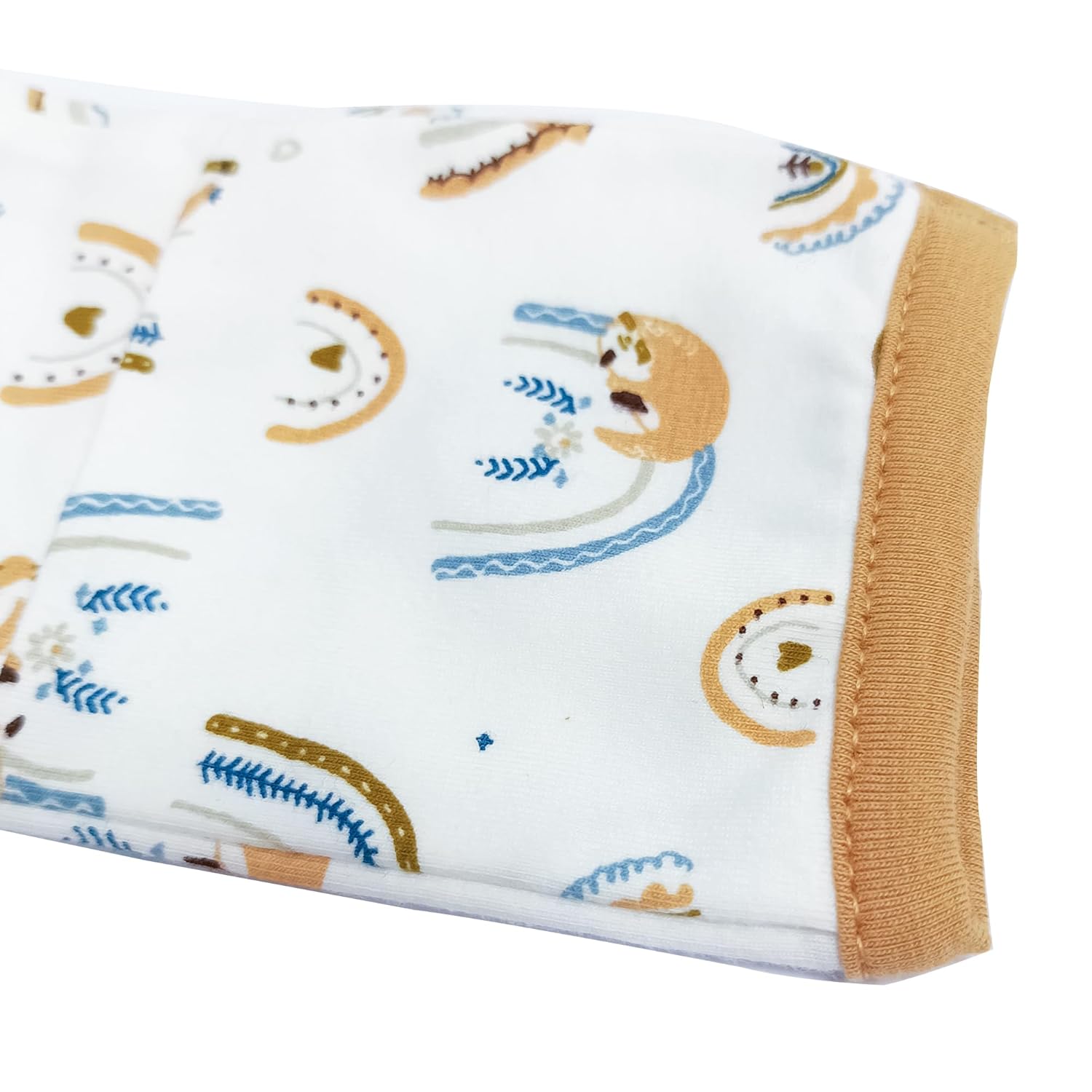 Newborn Knotted Nightgown Long Sleeve with Matching Hat Set 3 Pack, Unisex Baby Sleeper Gowns Coming Home Outfits Set with Mitten Cuffs for Boys Girls - Image 5