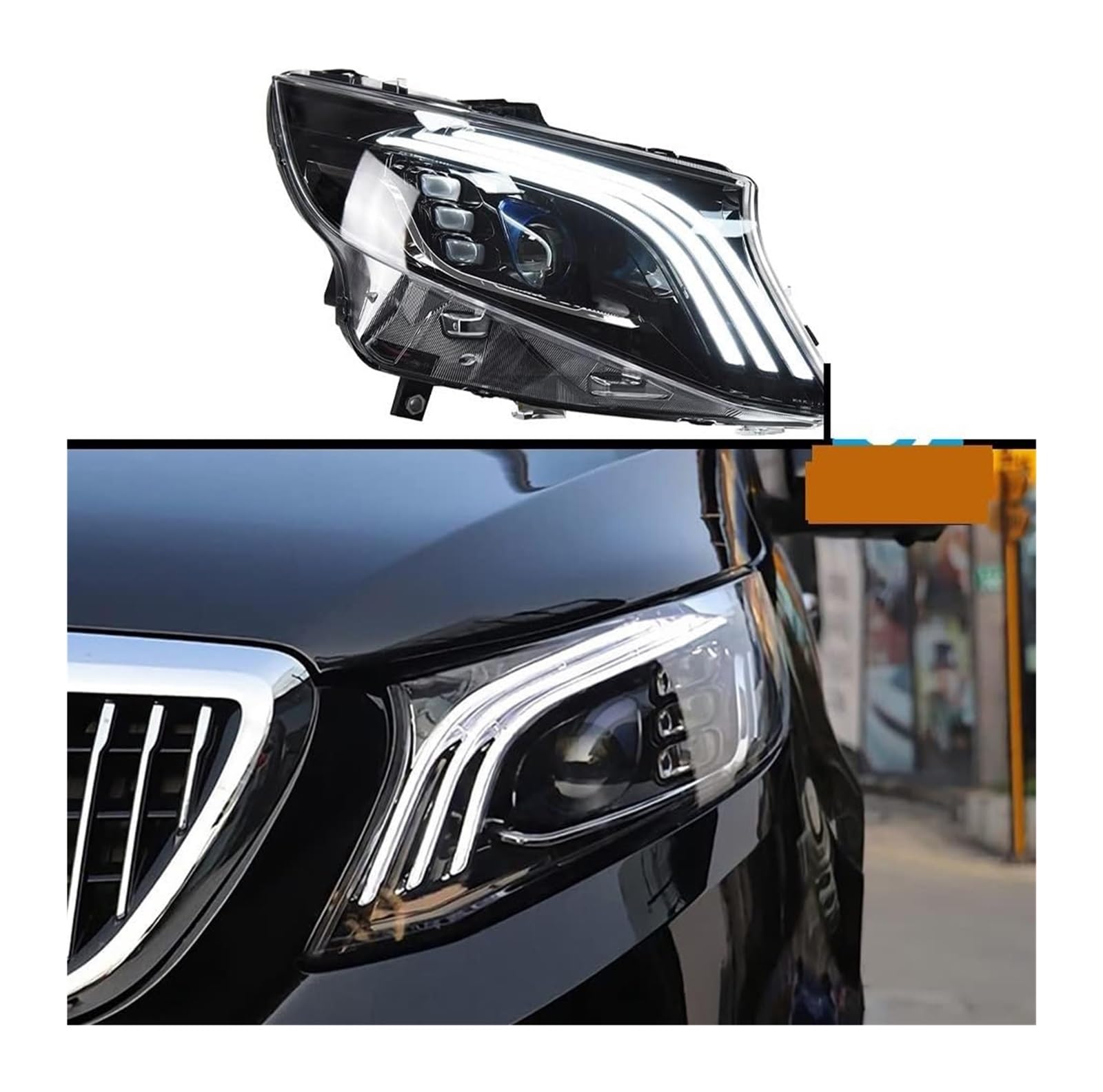 Dynamiczny kierunkowskaz do przedniego reflektora samochodu VITO V260 V250 klasy V 2015-2019 (napęd lewy do V260)