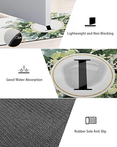 Miniatura 2 de Alfombra de baño negra I para bañera, antideslizante, de secado rápido y absorbente, tierra de diatomeas, para ducha, cocina, sala de estar,