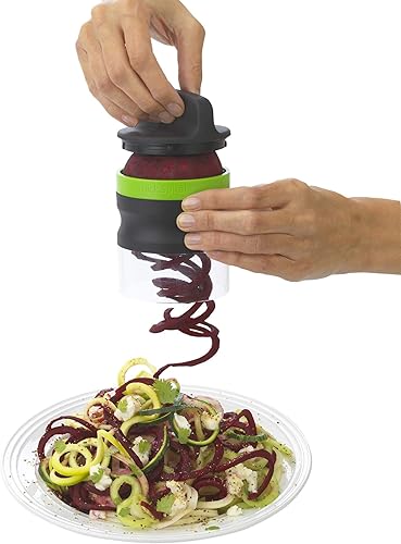 Miniatura 11 de Good Cook 10807 Spiralizer - Cortador de verduras de mano, 3 en 1, cortador en espiral de verduras de alta resistencia, máquina para hacer