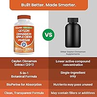Vista 5 de 5-in-1 Ceylon Cinnamon Powder Extra Strength – Organic Ceylon Cinnamon Capsules with Turmeric, Apple Cider Vinegar, Korean Ginseng & BioPerine for