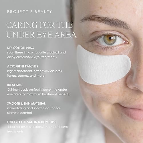 Miniatura 3 de Project E Beauty 500 mascarillas desechables no tejidas de papel para el cuidado de los ojos de algodón, para el cuidado de la piel y el salón de