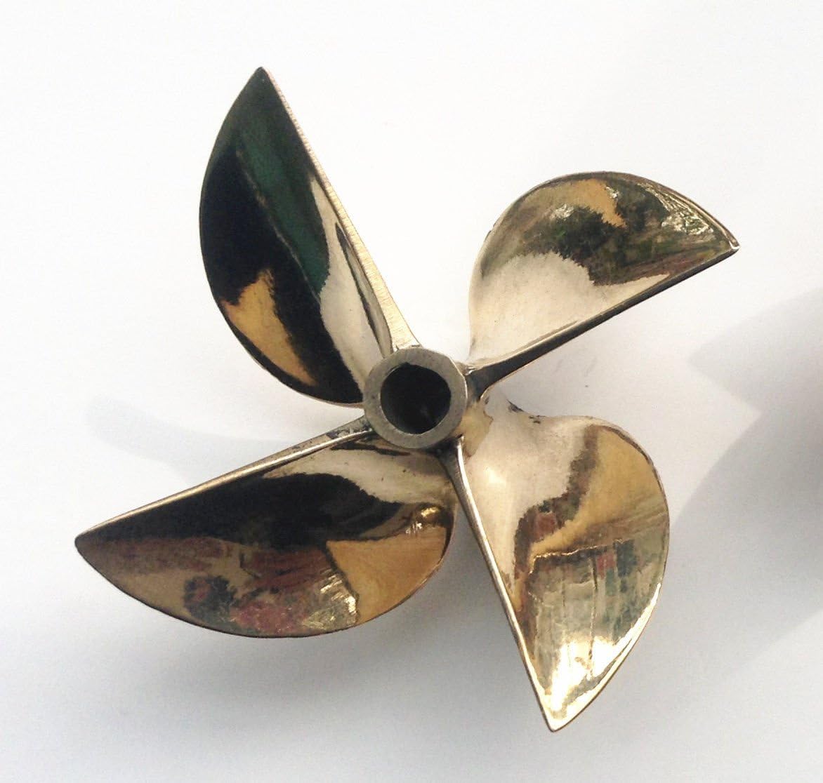 Left PROPELLER 26cc Brass Prop 6717 1/4" Shaft 4 Blade 67mm Diameter RC Boat RC#834