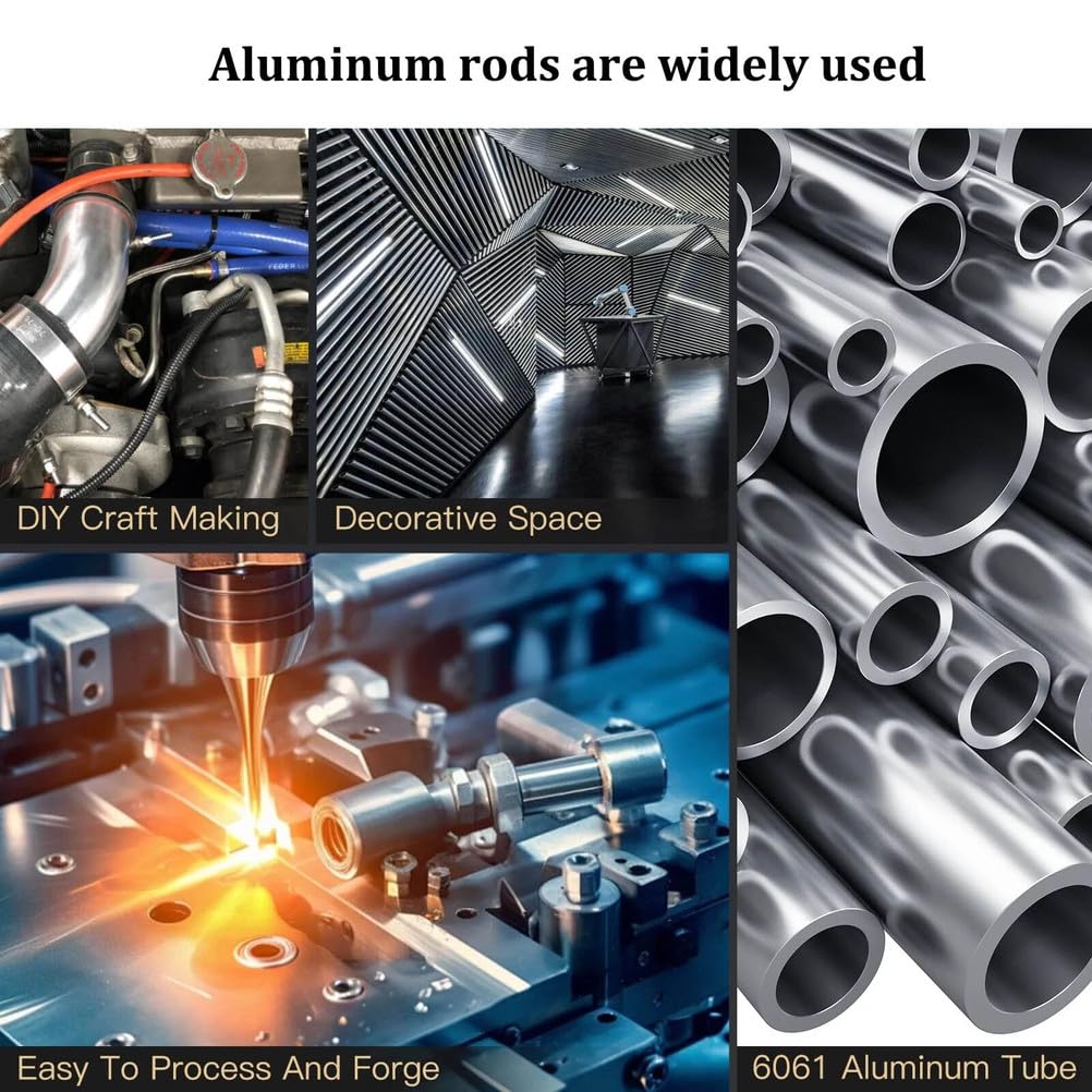 1 m OD Aluminiowa rura okrągła o długości 100 cm prosta metalowa rura do projektów DIY klasy przemysłowej lekka 9 mm grubość ściany idealna do wyposażenia