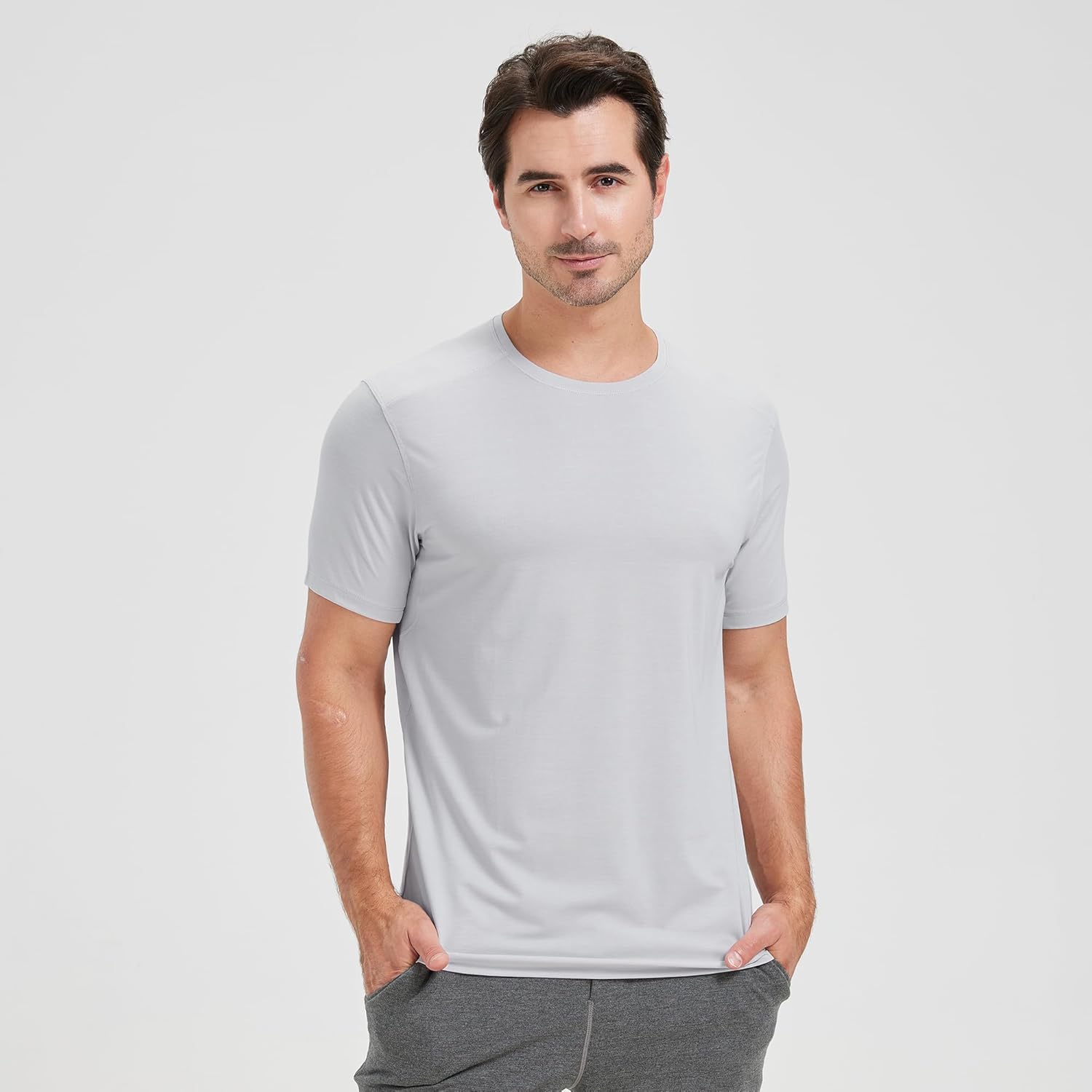 netdraw Men's Bamboo Viscose Athletic Shirt Lightwieht Cooling Moisture Wicking Workout Running Hiking Fitness T-Shirt - Image 5