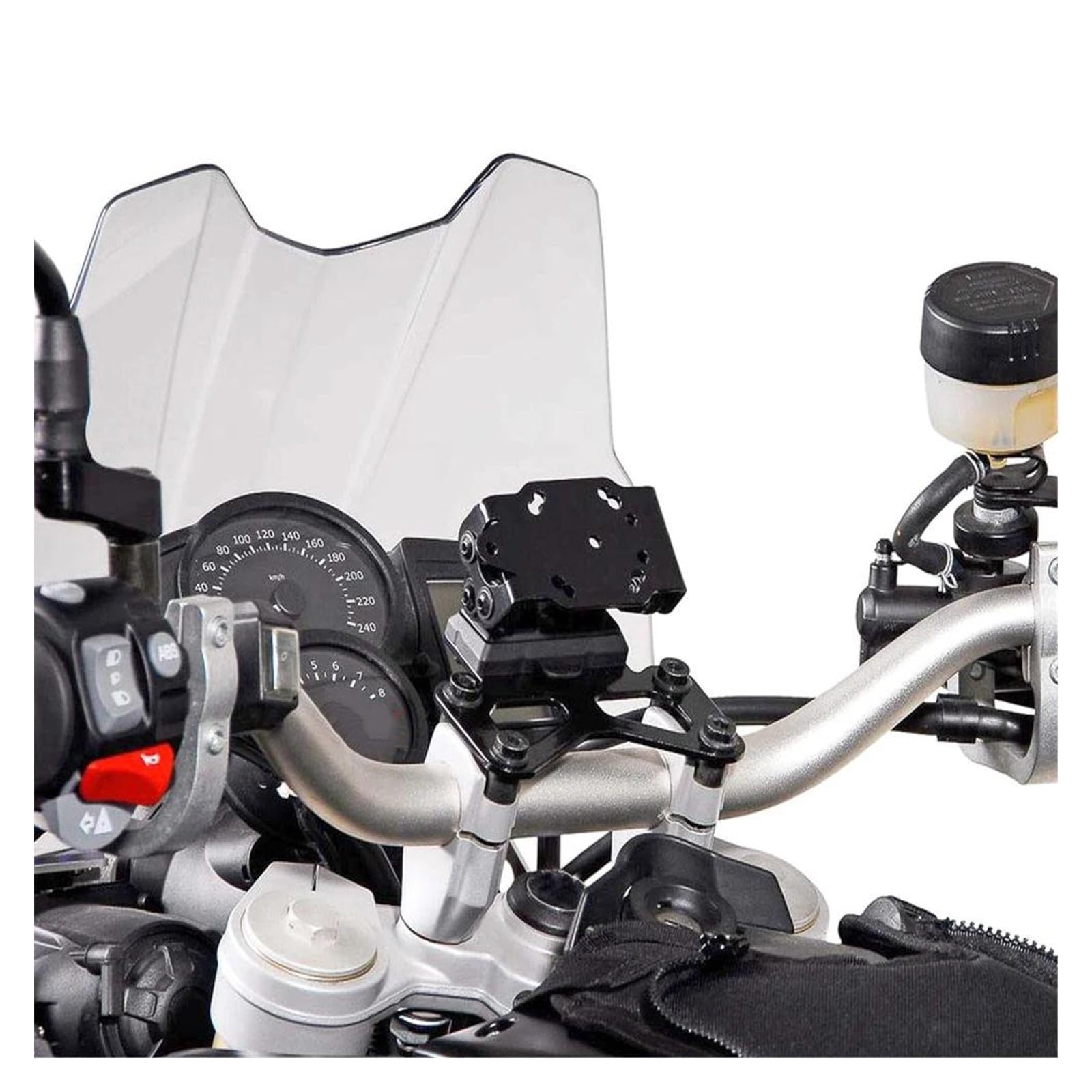JCAKES GPS Staffa Navigazione Supporto Telefono per BMW G 650 per Xchallenge per Xmoto per Xcountry F700GS F800GS per Avventura Navigazione GPS Piastra GPS Staffa Adattare Supporto (Misurare : B)