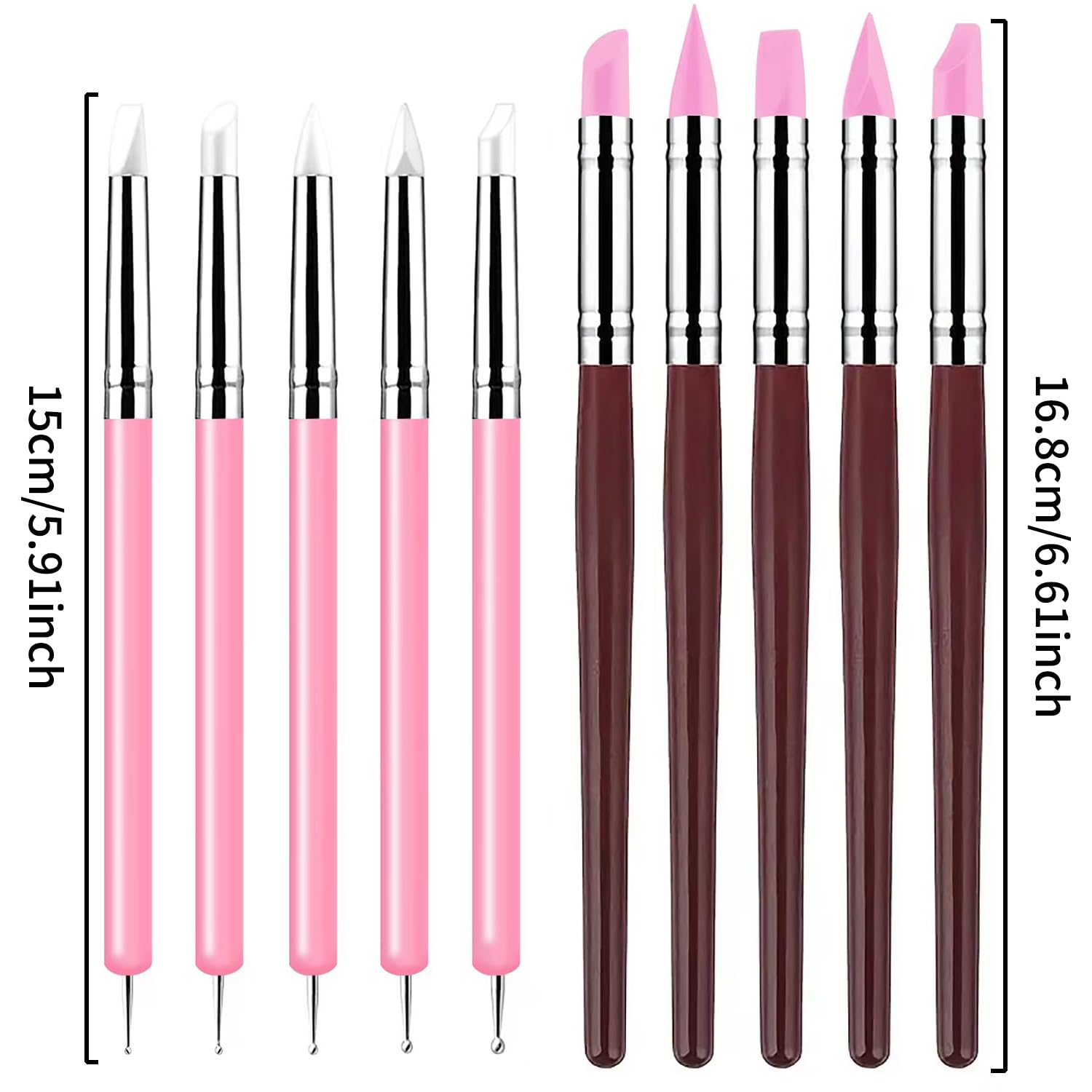 Clay Sculpting Tools Set - 10 Piece Silicone Kit -5