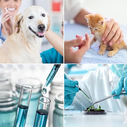 Miniatura 5 de Paquete de 4 jeringas de 0.0 fl oz con tapa, punta deslizante Luer, jeringa para líquido, sin aguja, envuelta esterilizada individual (0.0 fl oz, 4