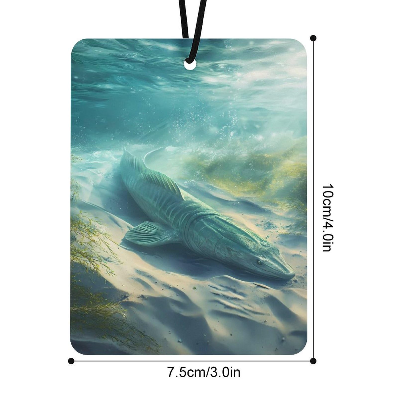 Sturgeon Fish Car Air Freshener Hanging Aromatherapy Tablets for Car Accessories Square