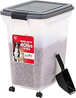Vista 12 de IRIS USA Contenedor Hermético de Almacenamiento de Comida para Perros, WeatherPro, Hasta 40 libras, Ruedas Removibles, para Contenedor