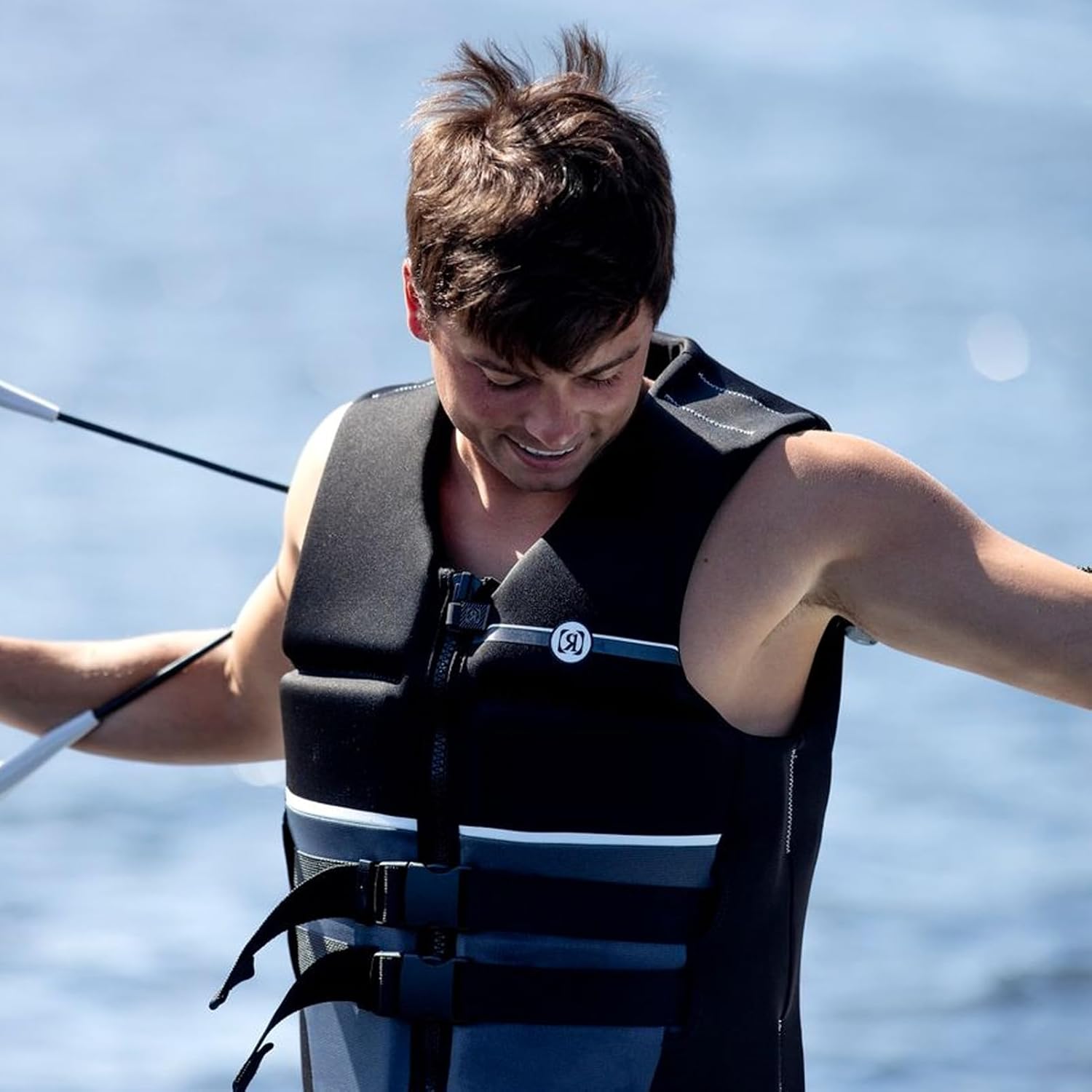 RONIX Men's Covert CGA Vest - Durable Lightweight Standard & Short Torso Fit Life Jacket with Water-Resistant Liner & Comfort Foam Support for Boating & Water Sports