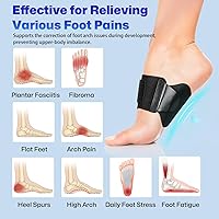 Vista 4 de Arch Support Braces with Replaceable Gel Pads, Adjustable Orthotic Arch Support for Women Men, Relief for Plantar Fasciitis, High Arch, Flat Feet
