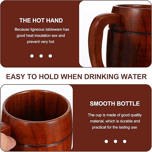 Miniatura 7 de Alipis 2 unidades de barril para beber de bebida cerveza helada madera crema vino regalo champán marrón hogar bebidas naturales grandes tazas café