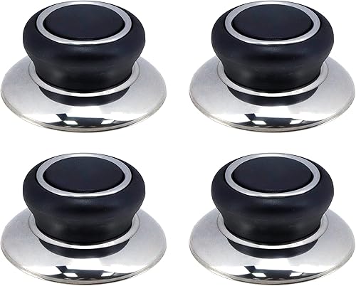 Paquete de 4 pomos de repuesto para tapa de olla, pomos universales de repuesto para utensilios de cocina de cocina, asas de sujeción para tapa de