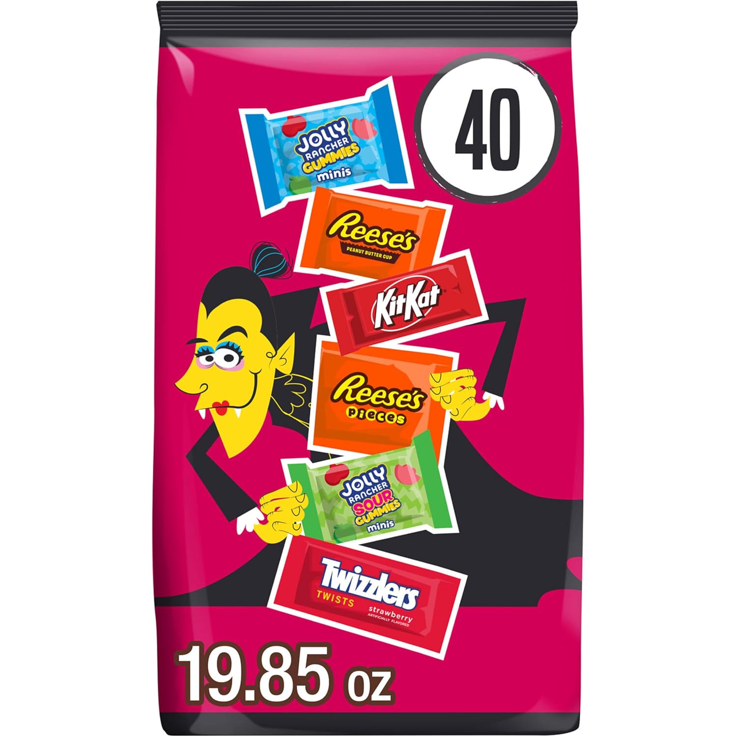 Hershey Assorted Halloween Candy Variety Bag, 19.85 oz (40 pieces)