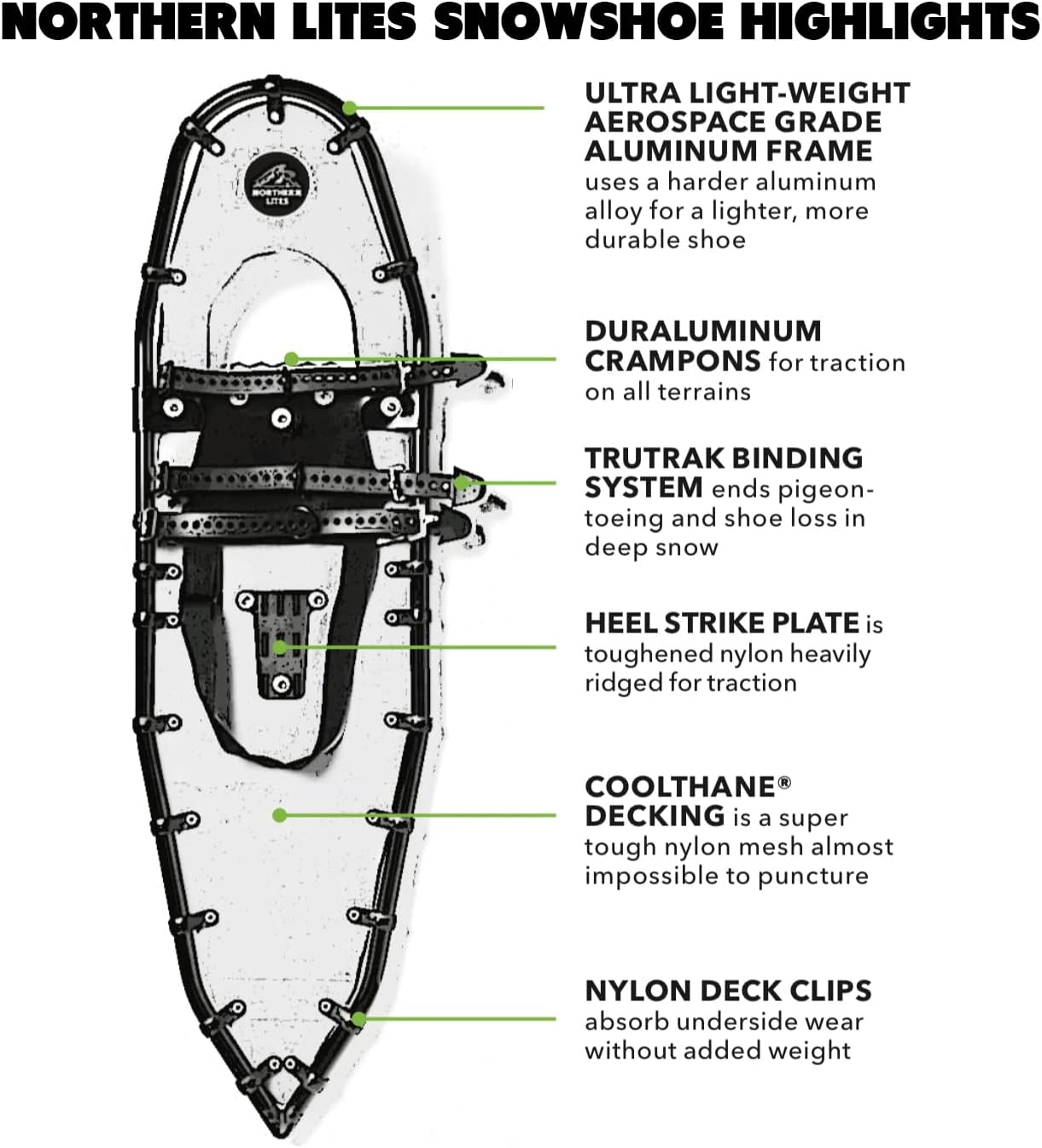 Race Ultralight Running & Racing Snowshoes with Tru Trak Binding, Choose from Five Colors