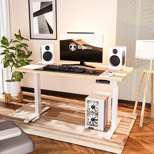 ErgoYou - Electric Height Adjustable Standing Table - Dual Motor 2 Stage - 125 Kg Max Weight Capacity - E9 Series - Ergono...