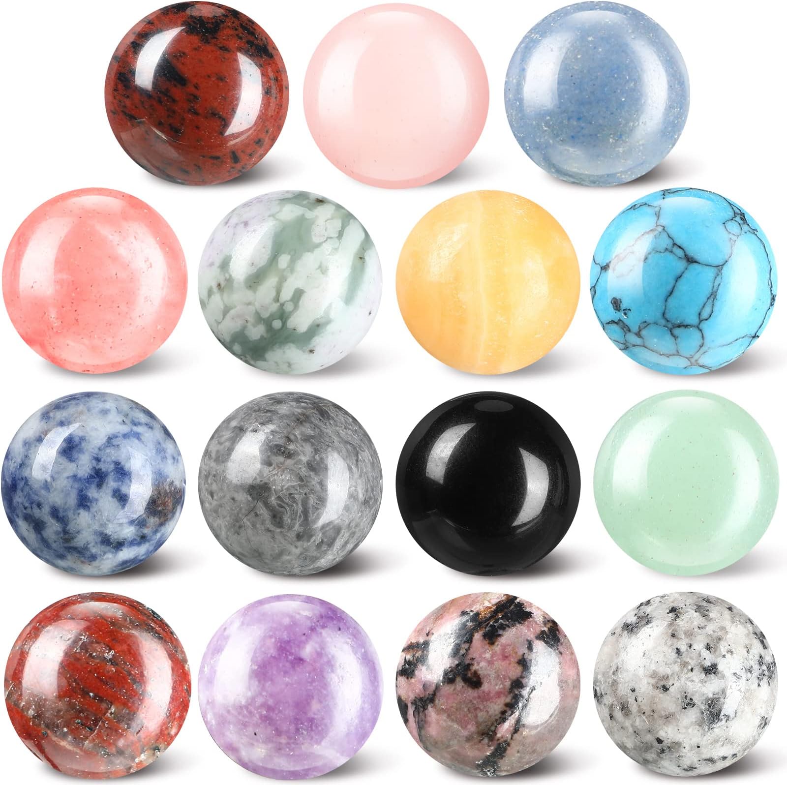 Amazon.com: 8 PCS Chakra Stones Healing Crystals Natural Stones ...