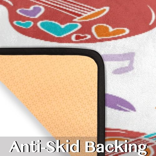 Vista 17 de Tapete de cocina acolchado antifatiga, estilo pintura al óleo, flores, juego de 2 piezas, duradero, resistente a las manchas, parte inferior Pintura