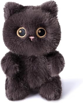 Cat Stuffed Animal,5.9 Cute Cat Plush Soft Cat Plushie Toys for Boys Girls Kids Baby Grey Cat