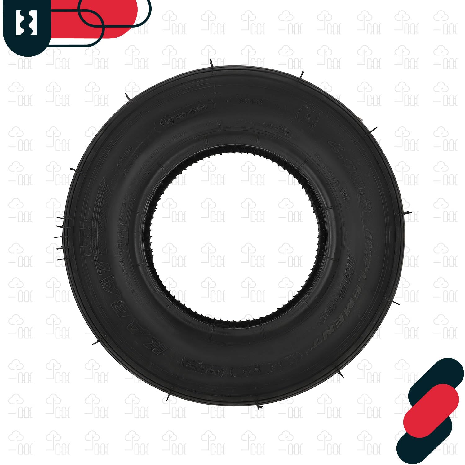 KOTARBAU® Schubkarre Reifen - 4.00-8 - Sackkarre Ersatzreifen - ⌀ 38 cm - für Schubkarrenrad - Schubkarrenreifen - Gummi - Schwarz
