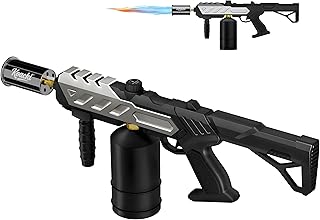 Powerful Propane Torch, Blow Torch with Adjustable Flame, Flamethrower Kitchen Torch Burner Gas Welding Kits for Grill, BBQ, Searing Steak, Camping & Charcoal Torch Lighter(Tank Not Included)
