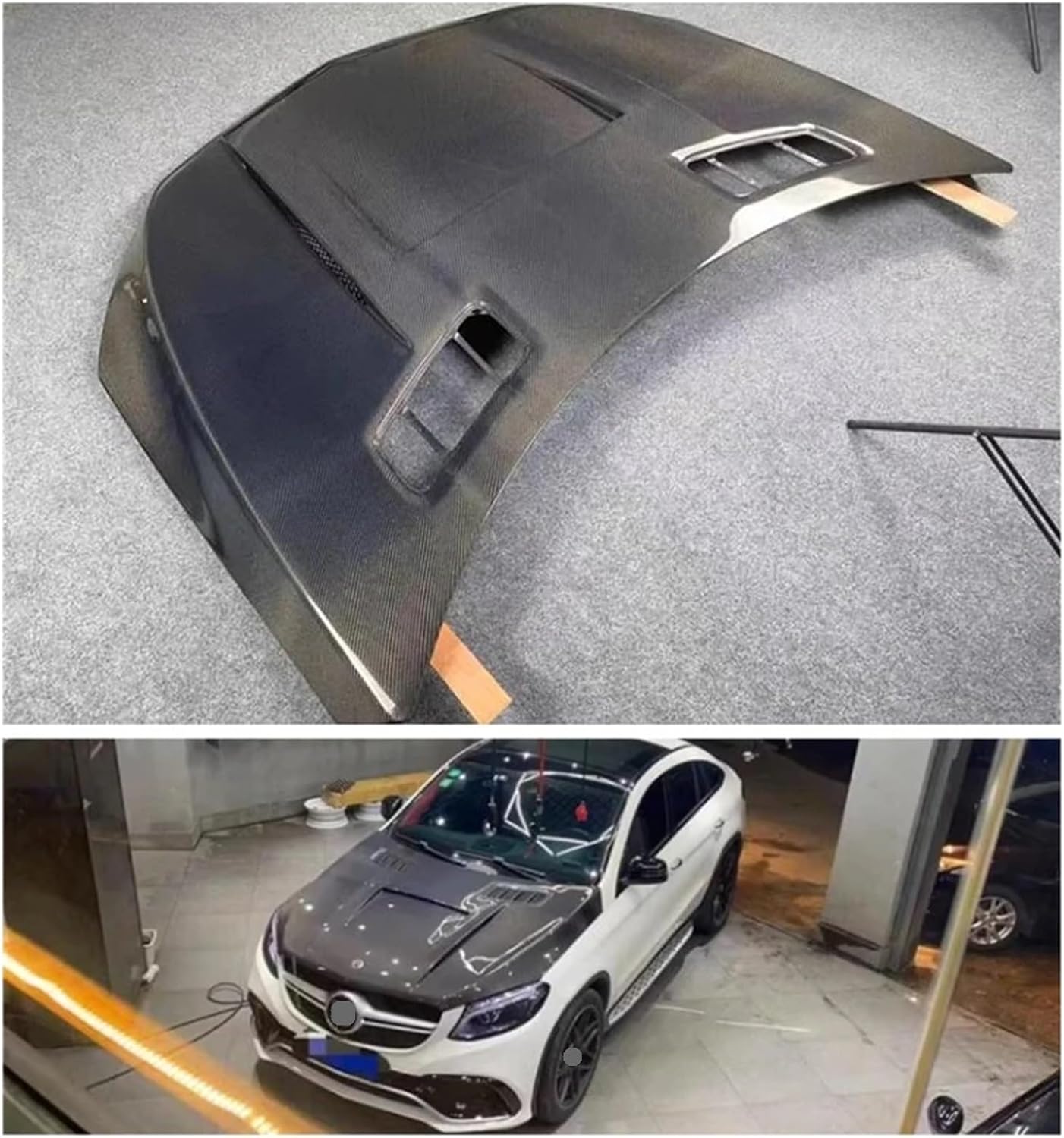 本物のカーボンファイバーエンジンフードボンネットカバー、と互換性がある メルセデスベンツ W166 GLE450 GLE500 20 本物のカーボンファイバー製エンジンフードボンネットカバー、と互換性がある メルセデスベンツ W166 GLE450 GLE500 2 ボディキット カーボンファイバー  エンジンフード エンジンカバーアセンブリ と互換性がある メルセデスベンツ Gクラス W464 G 本物の カーボン ...