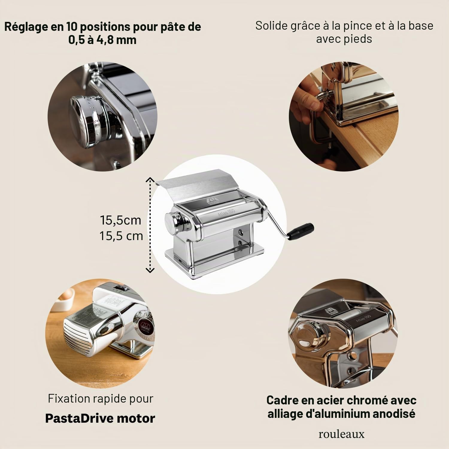 Marcato Altas 150 Slide Machine à p√¢tes