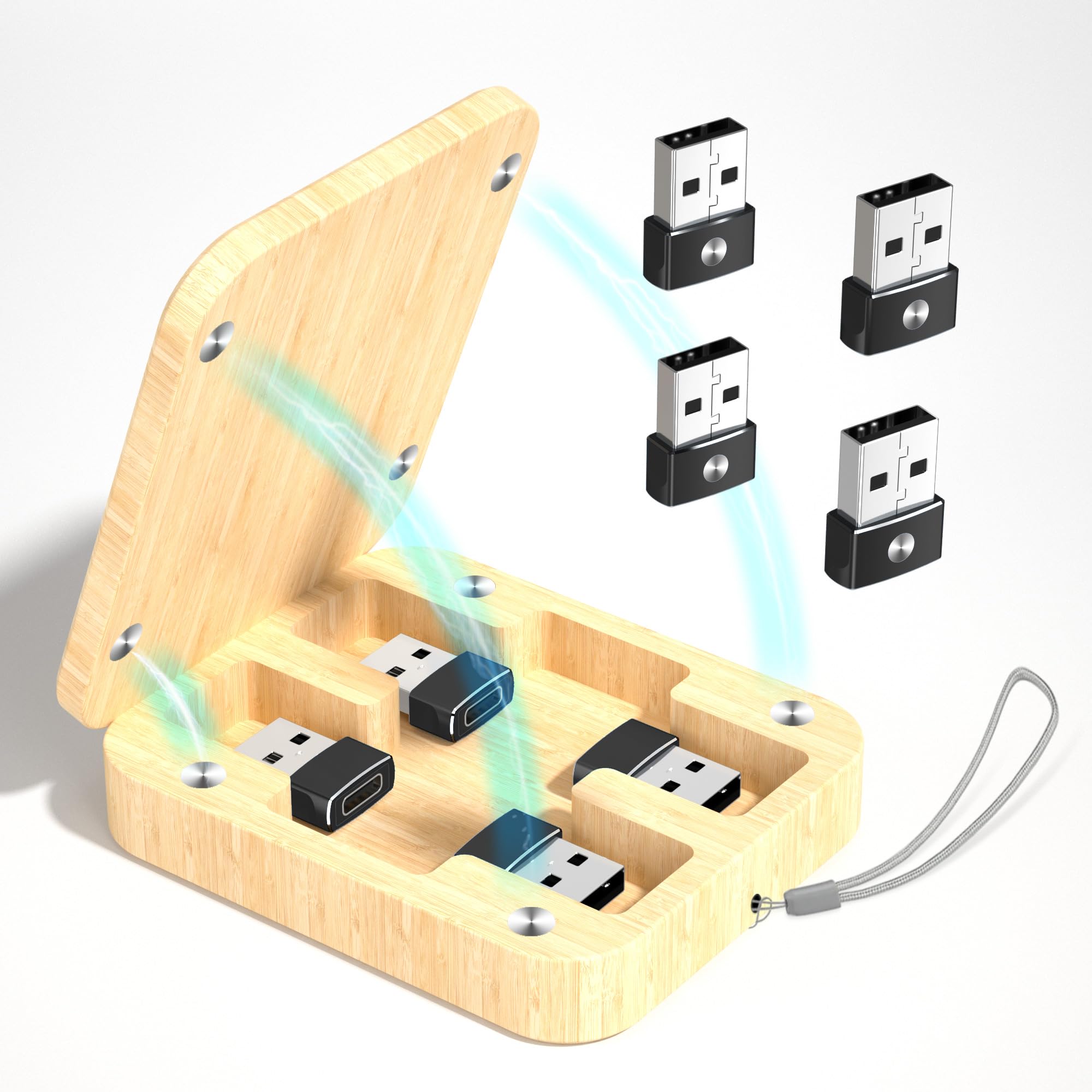 AGVEE Magnetic Snap USB to USB-C Bidirectional Adapter