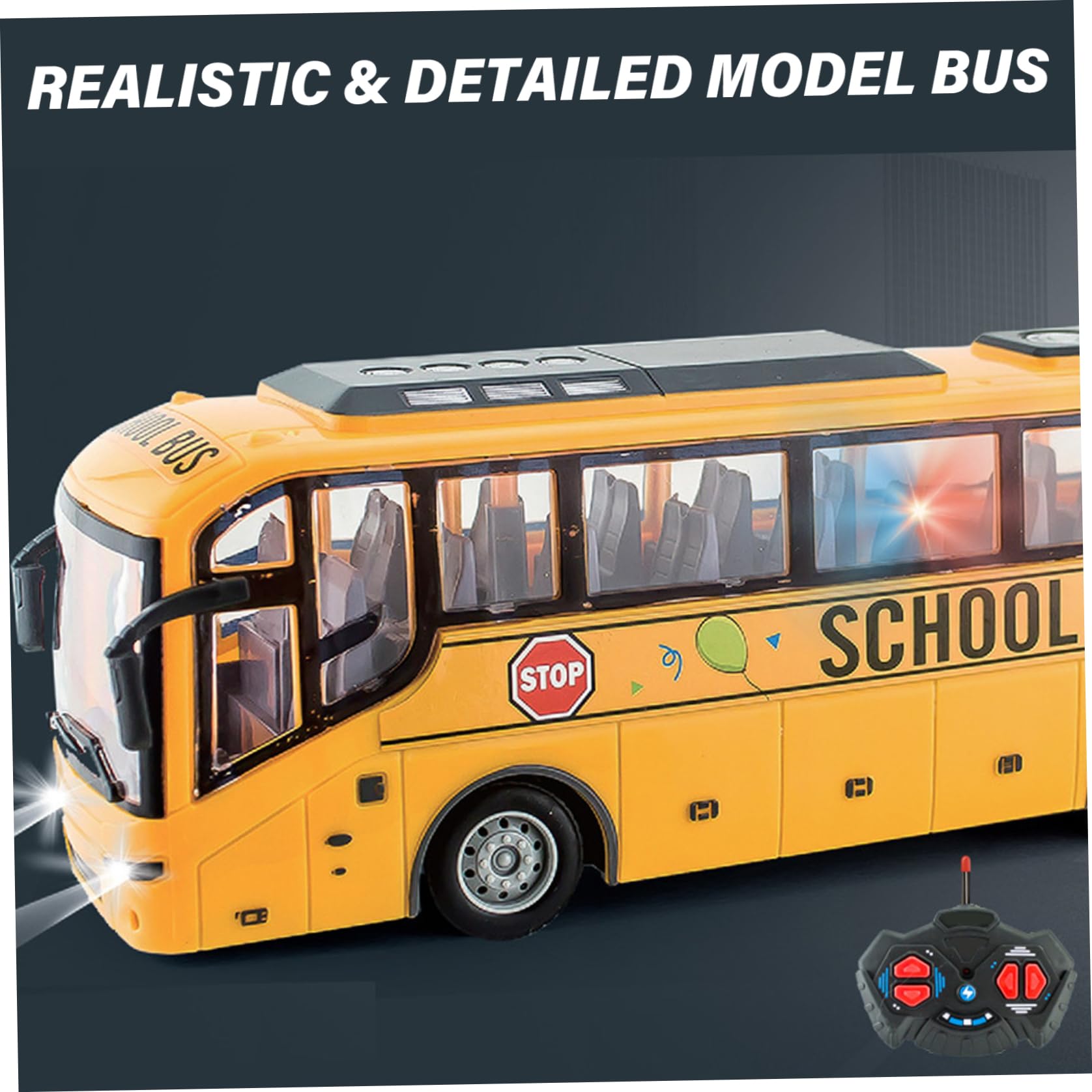 Jouet Bus 12, 4 x 3, 2 x 4, 5 pouces, jouet de bus électrique sans fil, échelle 1:30, simulateur de tourisme réaliste, télécommande amusante, créative pour garçons et filles, sans batterie, jouets