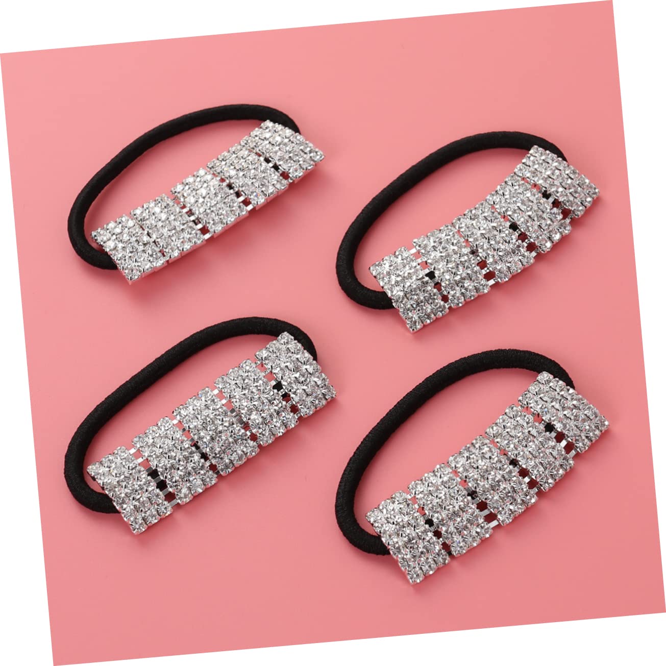 Housoutil 12stücke Strass Haargummis Für Frauen Elastische Creaseless Ponytail Mit Funkelnden Kristallen Haaraccessoires Für Mädchen Und Damen