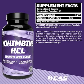 EAS Yohimbine HCl, Cyclosome Delivery, 90 Capsules