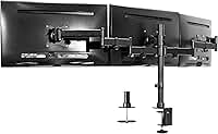 VIVO Suporte resistente ajustável para monitor triplo, suporte articulado para 3 telas LCD de até 61.0 cm STAND-V003M