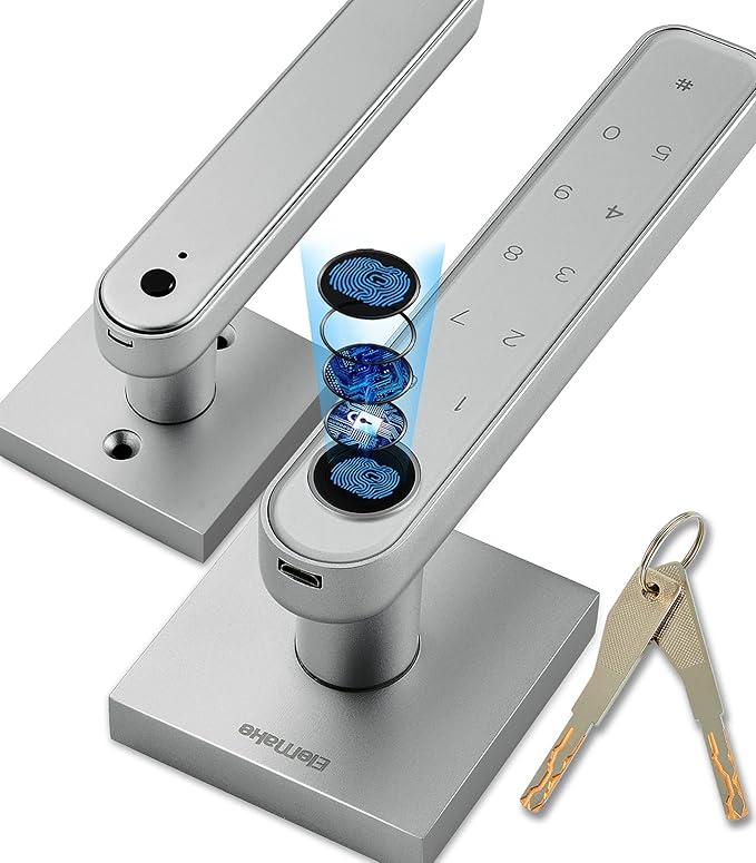 Fingerprint Door Handle Finger Print Lock on Door, Fingerprint Door