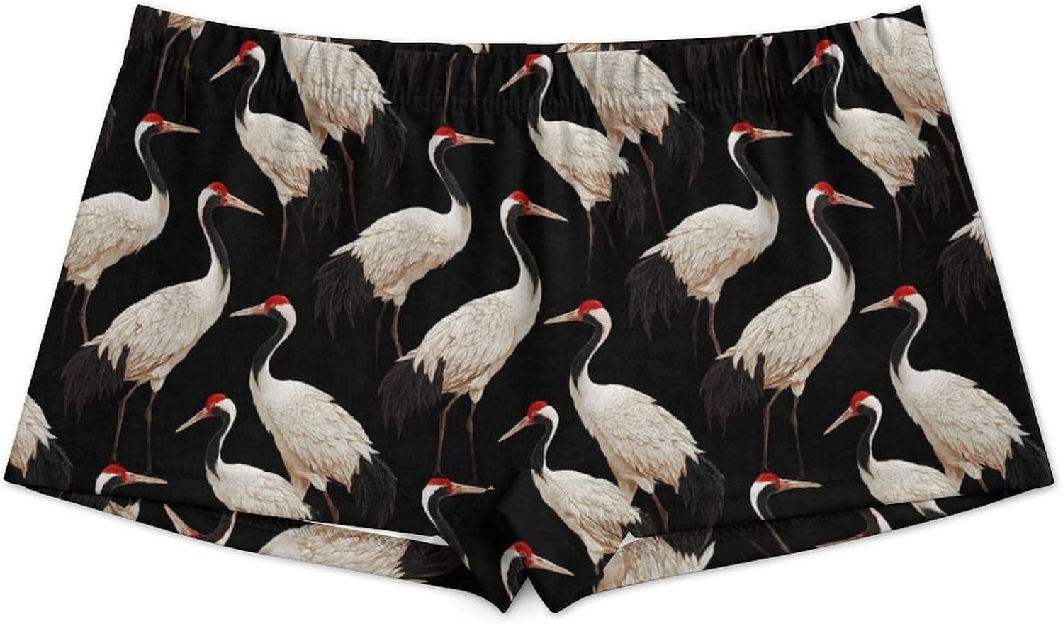 Red-crowned Crane Birds Funny Women's Boxer Briefs Breathable Underpants Trunks Stretch Underwear