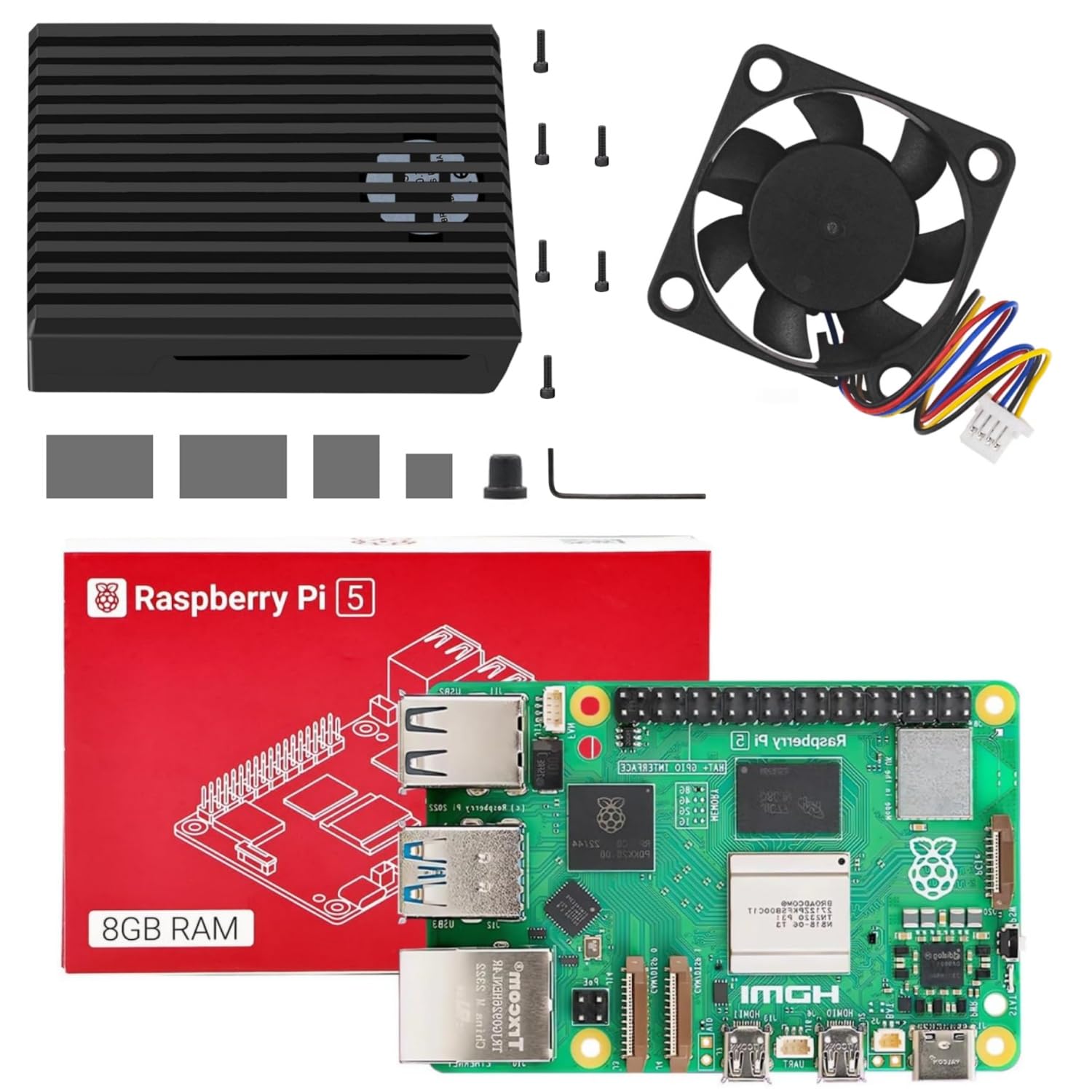 ベアボーン・キット Raspberry Pi 5 8GB Starter Kit Vesiri Amazon.com: CanaKit Raspberry Pi 5 Essentials Starter Kit