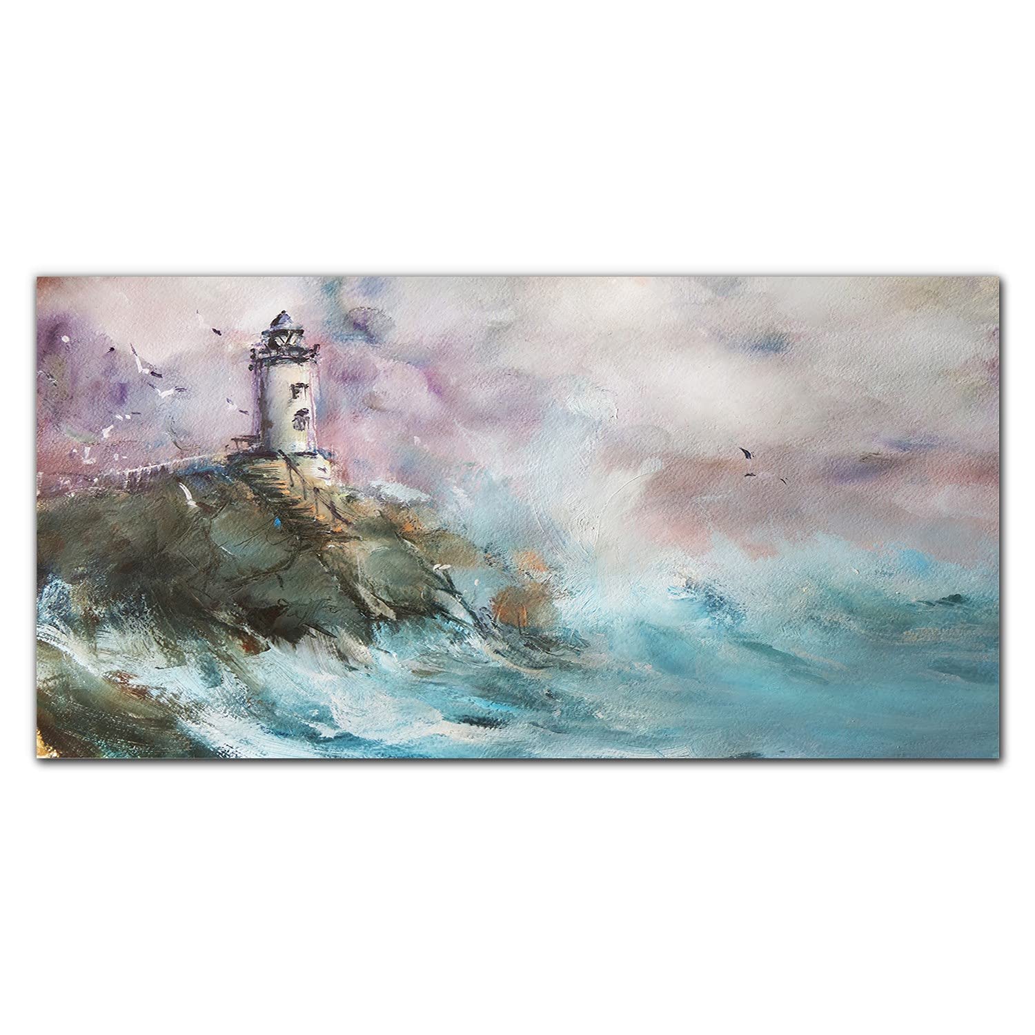 Crédence de cuisine protection murale adhésive verre trempé phare 140x70