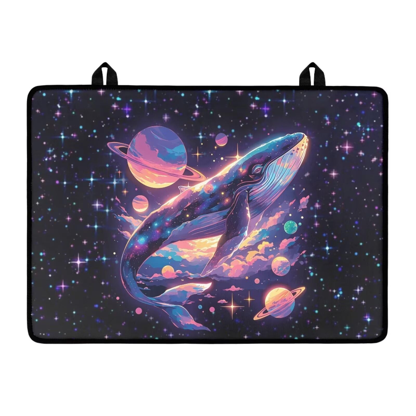 Whale Galaxy Silicone Electric Stove Top Cover Mat 29’’ x 21’’ Ceramic Stove top Cover, Heat Resistant Glass Cooktop Protector Flat RV Range Stovetop Protector Home Kitchen Decor