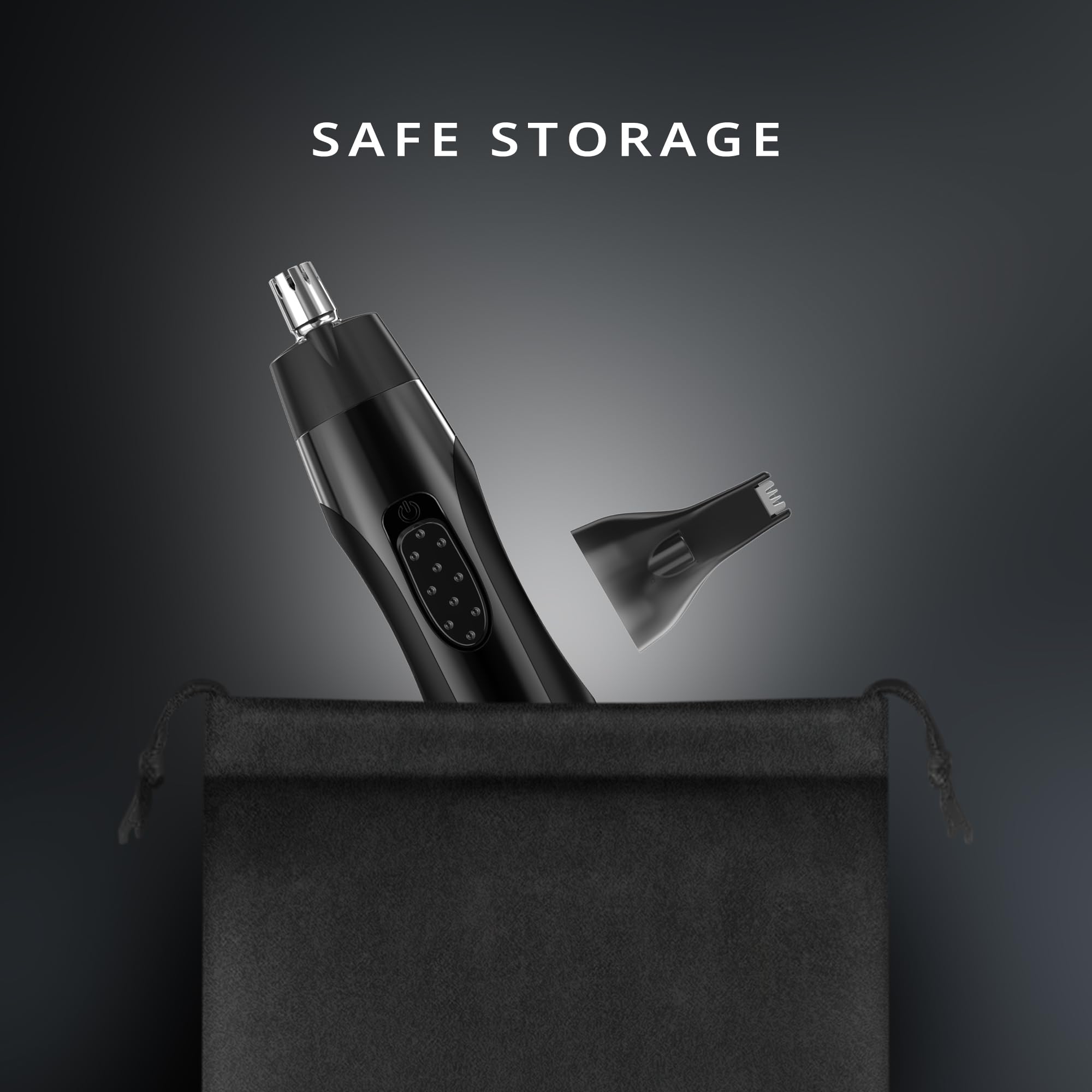 WAHL 2 in 1 Detail Trimmer, trimmer orecchie, trimmer naso e viso, alimentato a batteria, testine lavabili, impugnatura confortevole, custodia da viaggio, testine lavabili a lunga durata