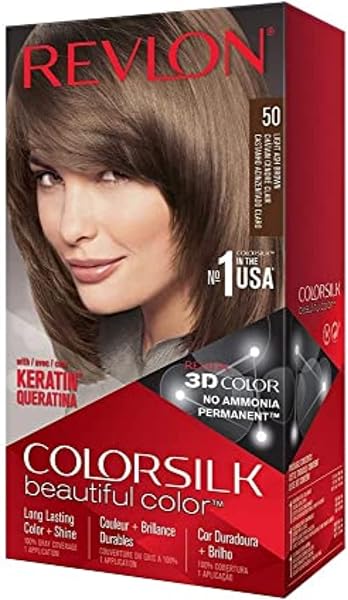 Revlon Colorsilk 50 jasnobrązowy popiół, farba do włosów bez amoniaku