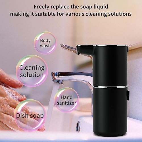 Miniatura 2 de Dispensador de jabón automático recargable, dispensador de jabón sin contacto ajustable de 4 niveles eléctricos, para cocina, baño, hotel,