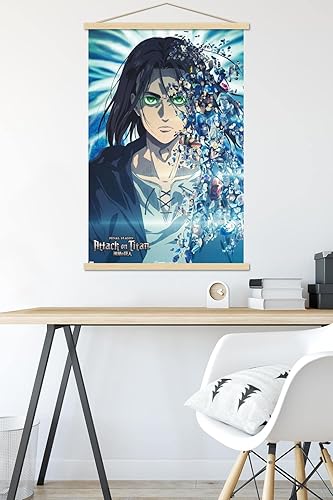 Miniatura 5 de Trends International Attack on Titan The Final Season - Póster de pared de fragmentos, 22.375 x 34 pulgadas, paquete de impresión premium y colgador