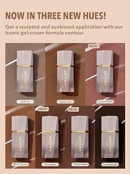 SHEGLAM Sun Sculpt Cool Toned Liquid Contour Stick Long Lasting Cream Bronzer Makeup - 01 Soft Tan