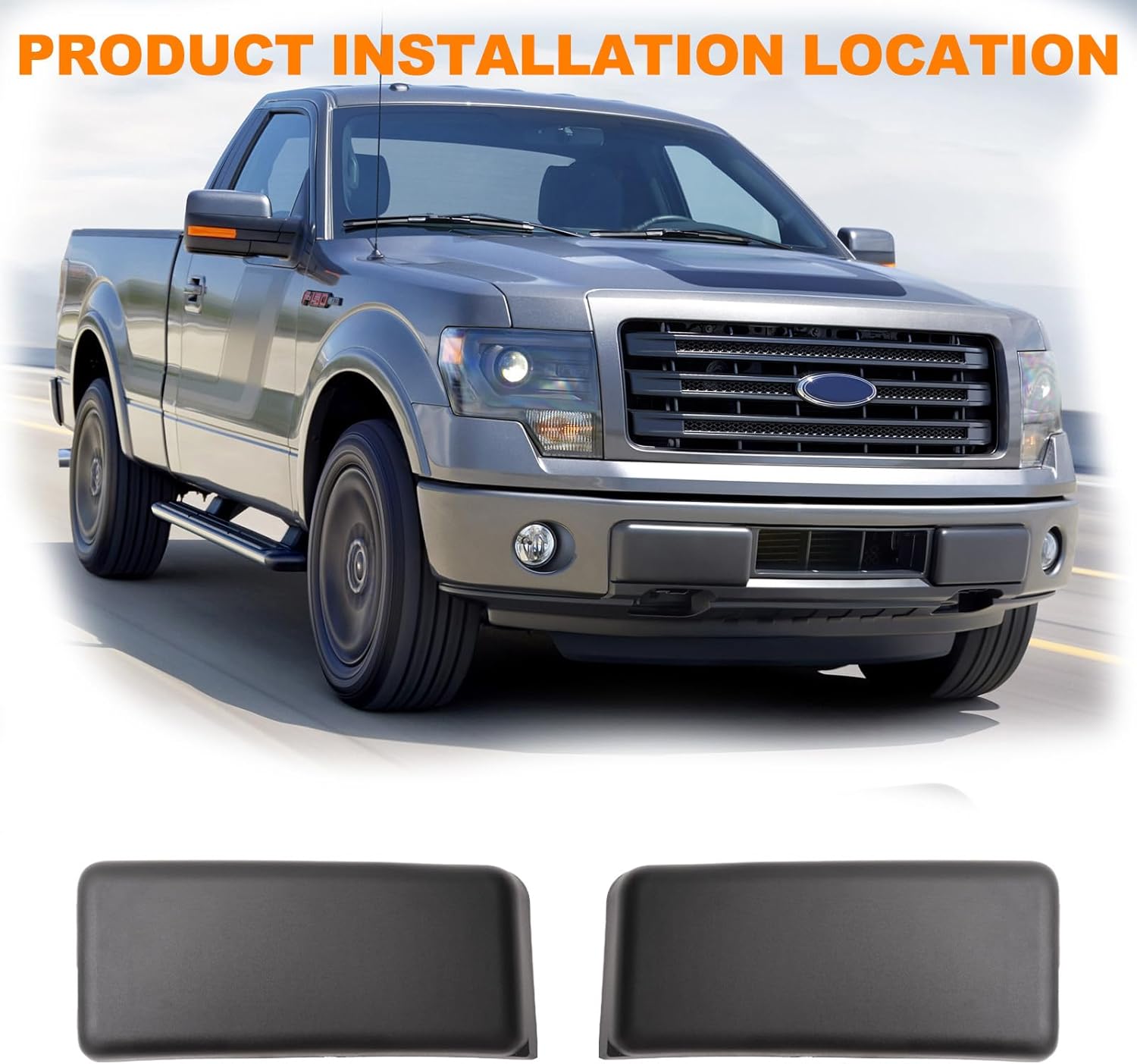 Front Left Right Bumper Guard Pads Inserts Caps Cover Parts for Ford F150 2009 2010 2011 2012 2013 2014 Accessories